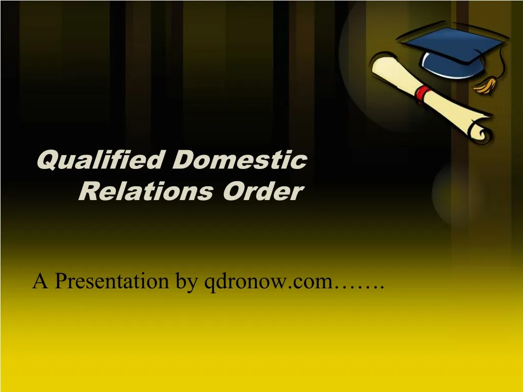 qualified domestic relations order
