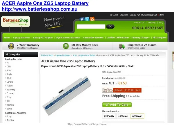 Acer Aspire One ZG5 Battery and Adapter - Efficient Replacem