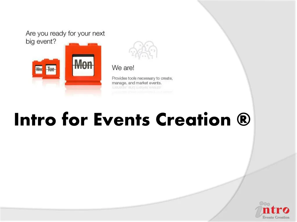 intro for events creation