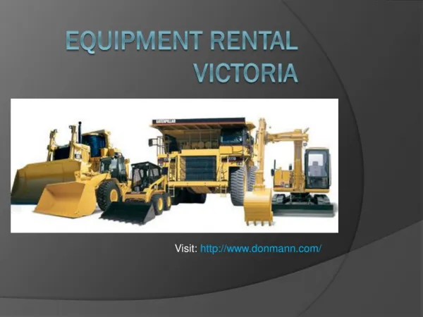 Equipment Rental Victoria