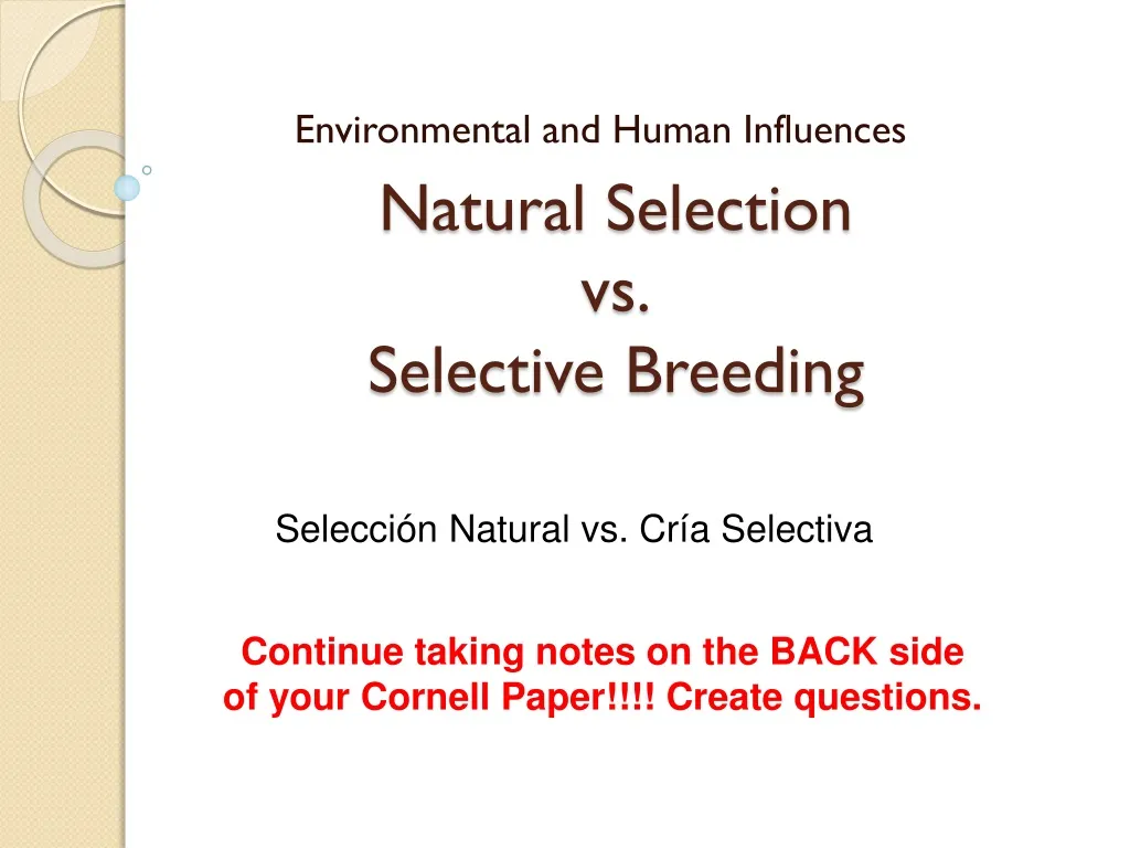 natural selection vs selective breeding