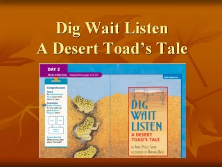 Dig Wait Listen A Desert Toad s Tale - slide 1