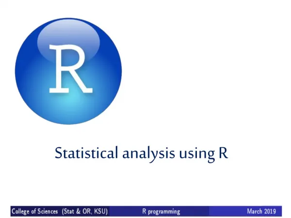 Statistical analysis using R