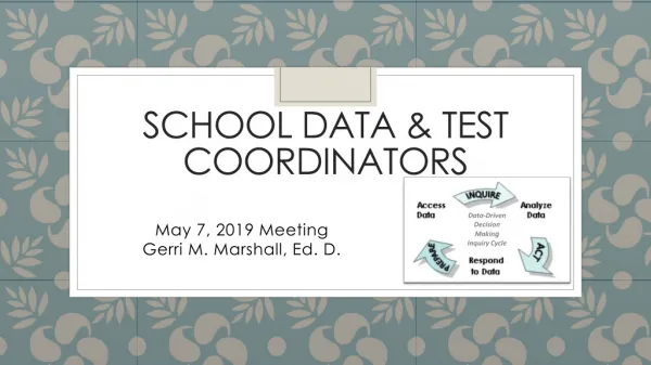 School Data &amp; Test Coordinators