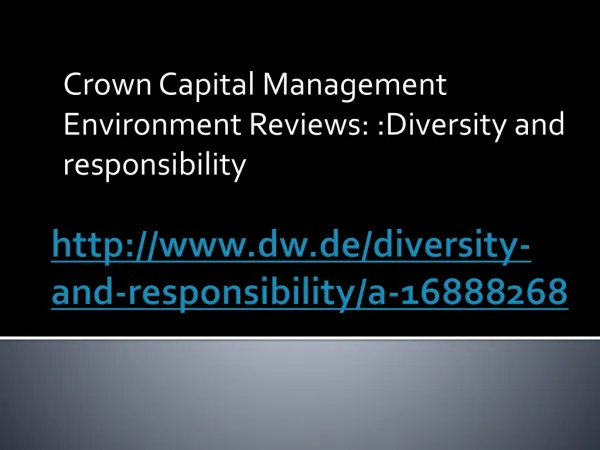 Crown Capital Management Environment Reviews: Diversity