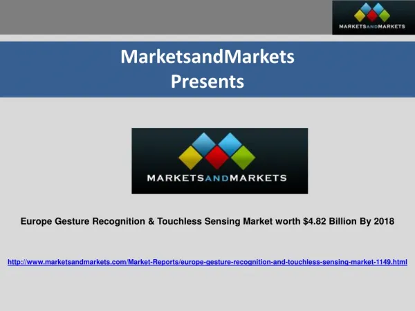 Europe Gesture Recognition & Touchless Sensing Market worth