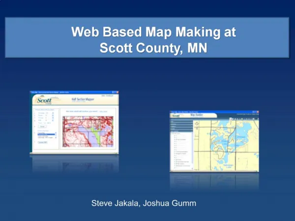 Web Based Map Making at Scott County, MN