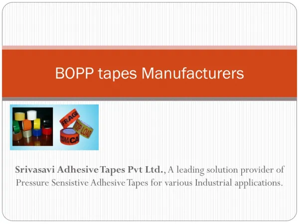 Adhesive tapes Manufacturers