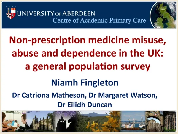 Non-prescription medicine misuse, abuse and dependence in the UK: a general population survey