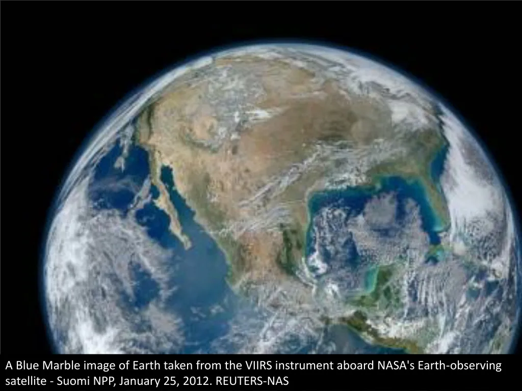 a blue marble image of earth taken from the viirs