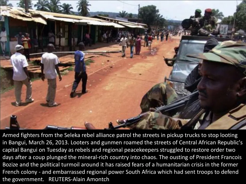 armed fighters from the seleka rebel alliance