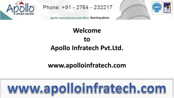 Information on Concrete Batching Plant from Apollo Infratech