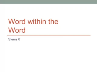 Word within the Word - slide 1