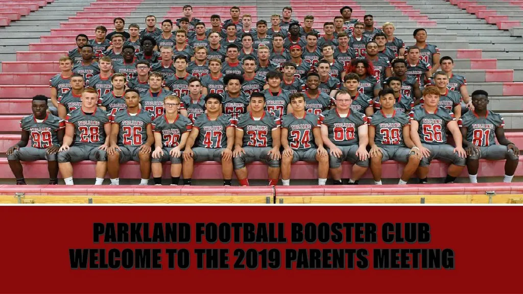 parkland football booster club welcome to the 2019 parents meeting