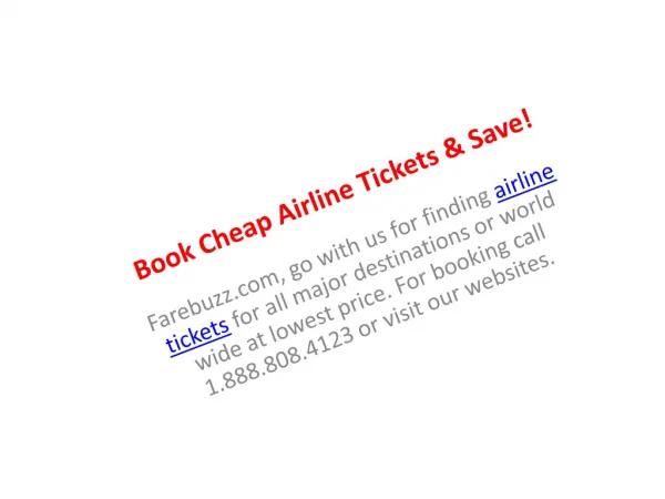 Book Cheap Airline Tickets & Save!