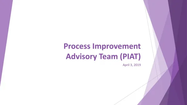 Process Improvement Advisory Team (PIAT)