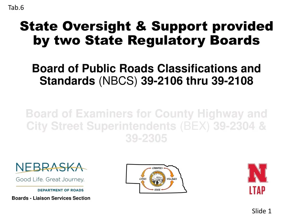 state oversight support provided by two state regulatory boards