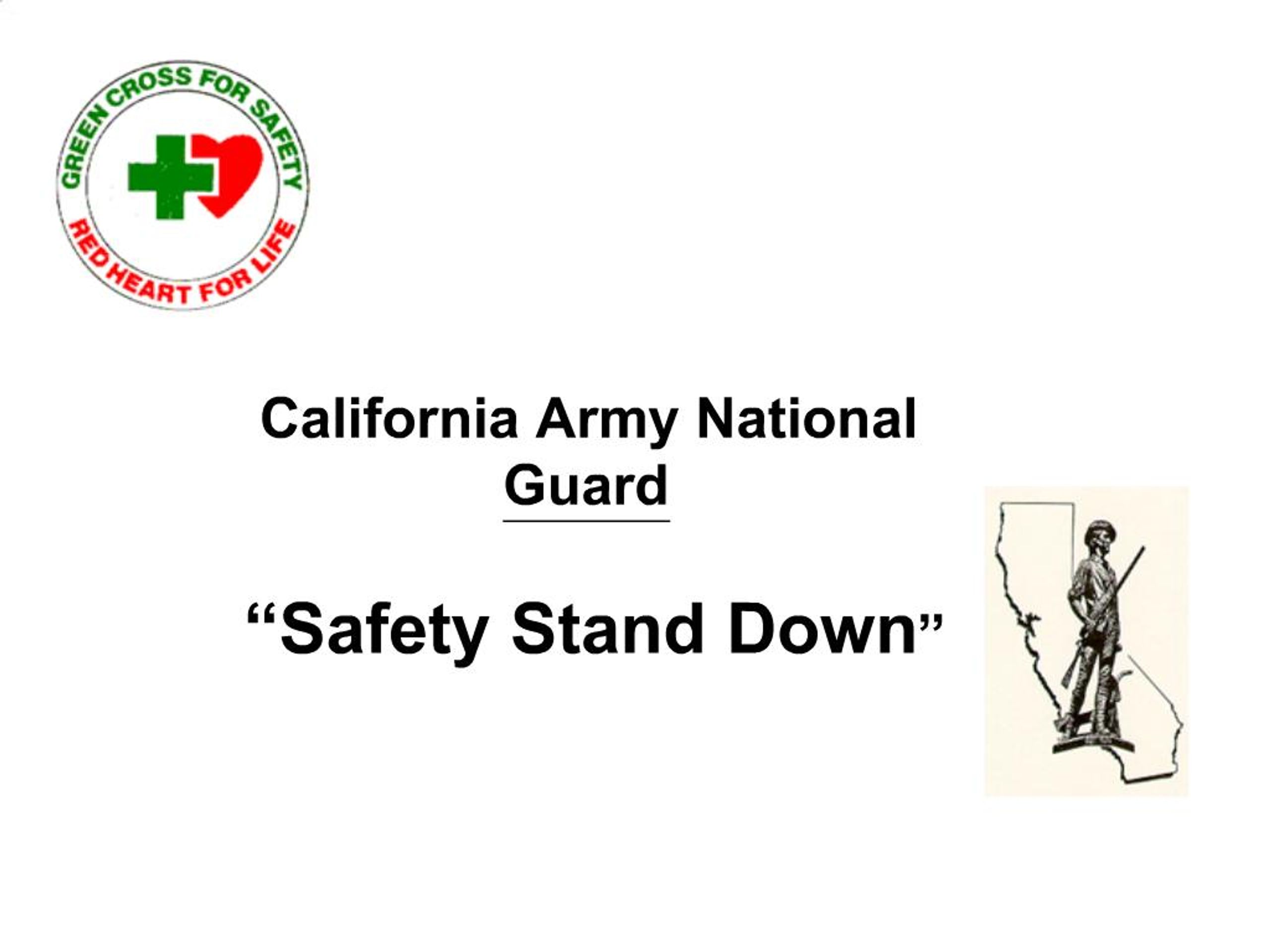 PPT - California Army National Guard Safety Stand Down PowerPoint ...