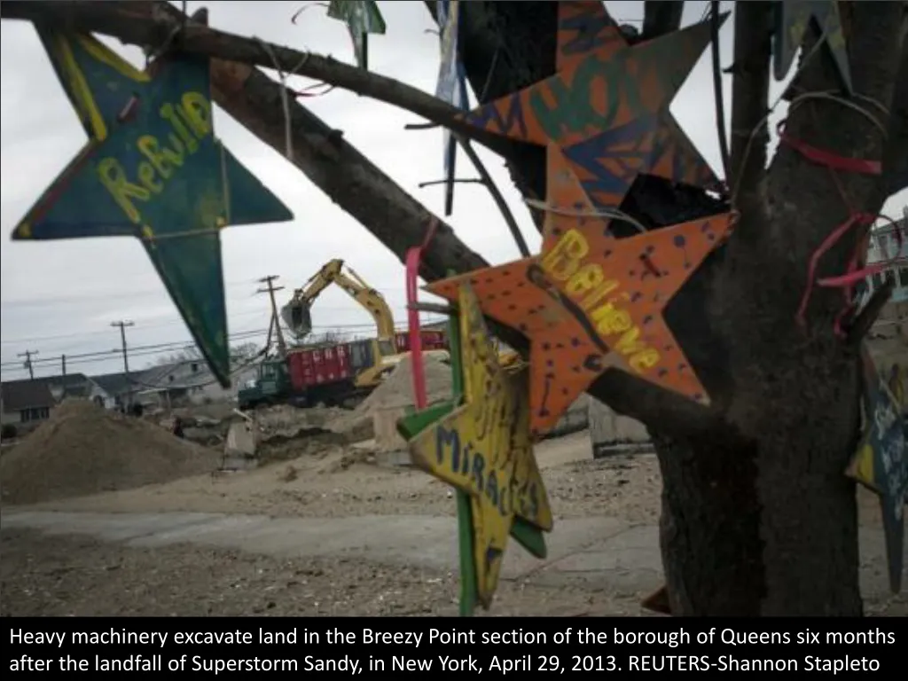 heavy machinery excavate land in the breezy point