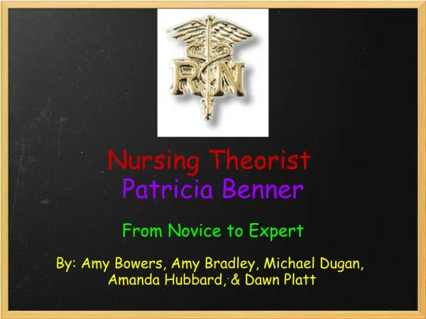 Nursing Theorist Patricia Benner