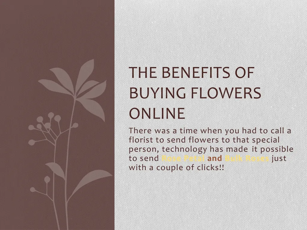 the benefits of buying flowers online