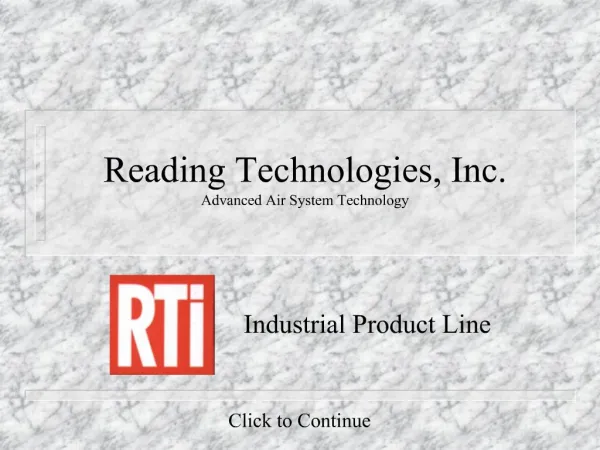 Reading Technologies, Inc. Advanced Air System Technology