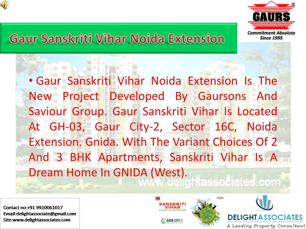 gaur sanskriti vihar noida extension
