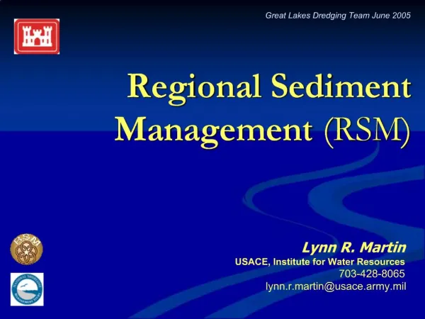 Regional Sediment Management RSM