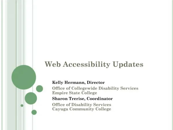 Web Accessibility Updates