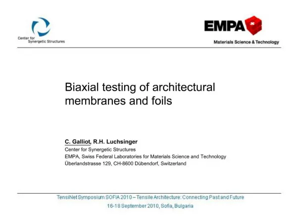 Biaxial testing of architectural membranes and foils