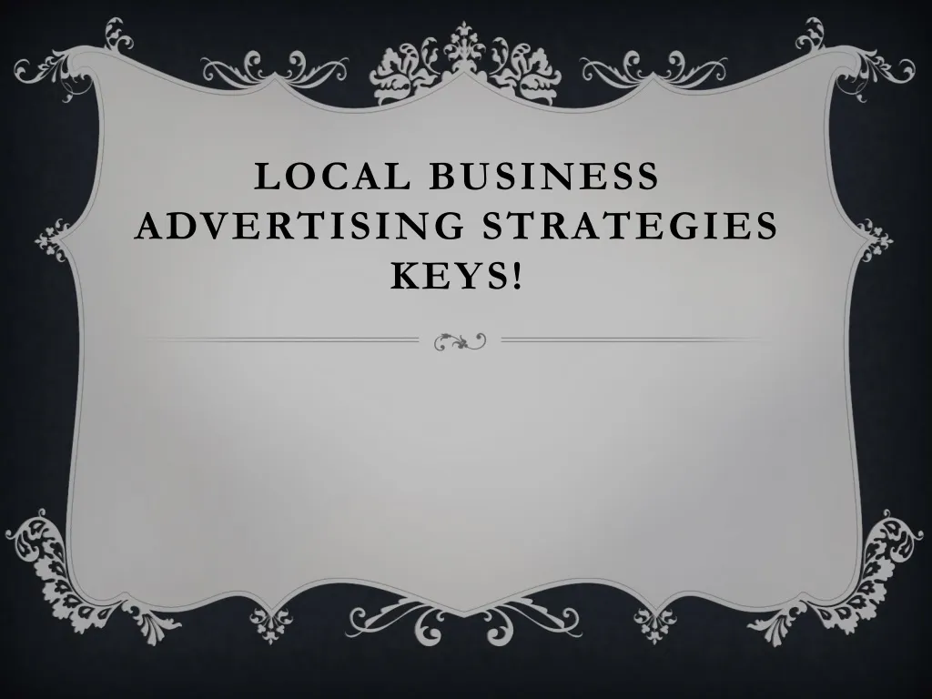 local business advertising strategies keys