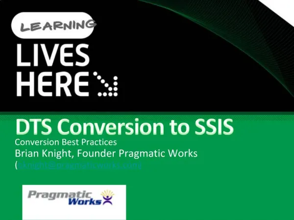 DTS Conversion to SSIS