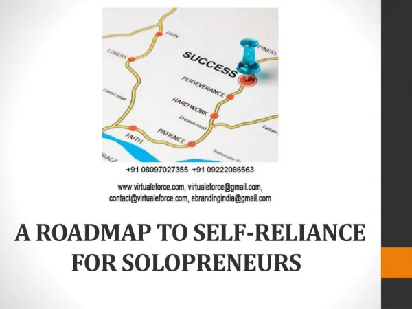A ROADMAP TO SELF-RELIANCE FOR SOLOPRENEURS