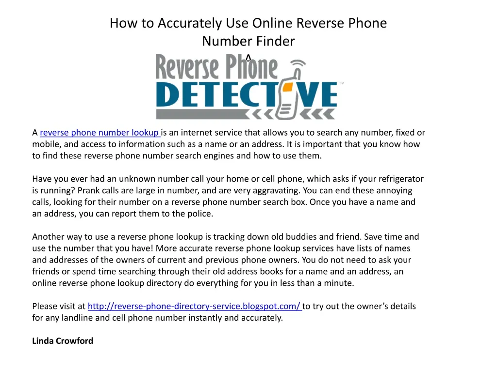 how to accurately use online reverse phone number finder a