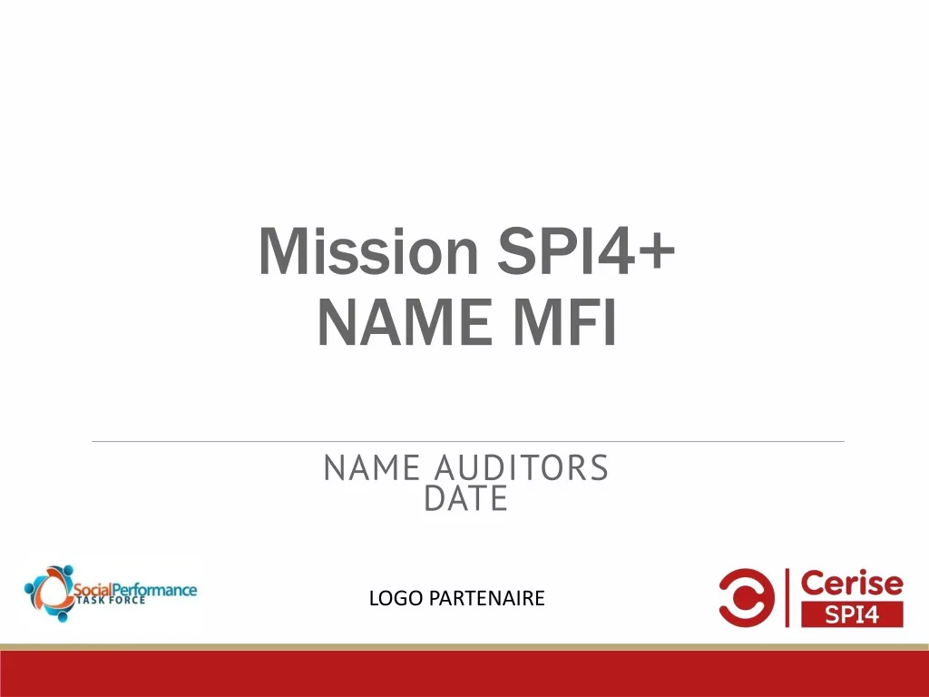 mission spi4 name mfi