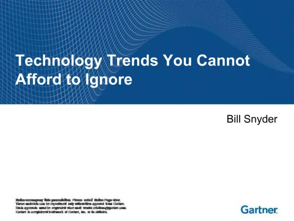 Technology Trends You Cannot Afford to Ignore