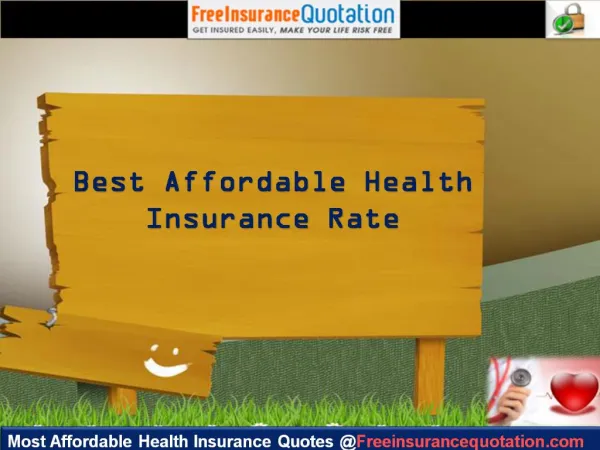 Best Affordable Health Insurance Rate