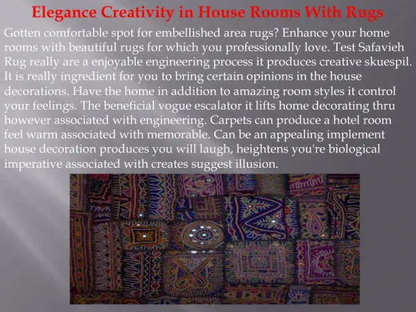 Elegance Creativity in House Rooms With Rugs