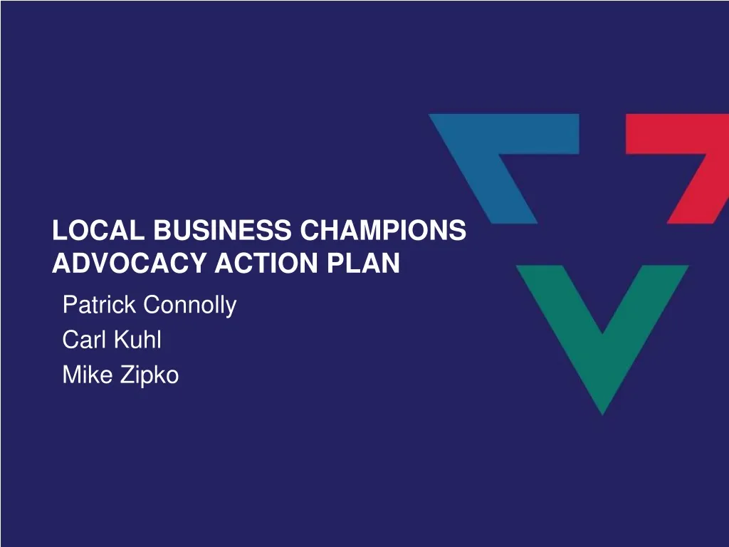 local business champions advocacy action plan
