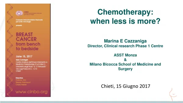 Chemotherapy: when less is more?