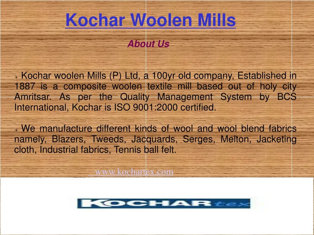 kochar woolen mills