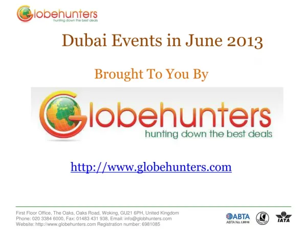 Holidays to Dubai with Globehunters