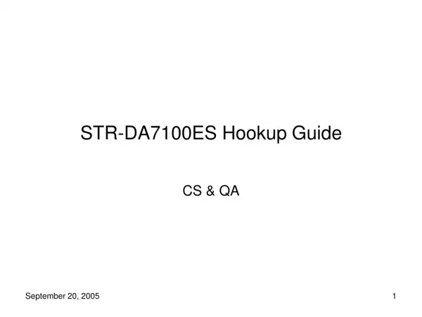 STR-DA7100ES Hookup Guide