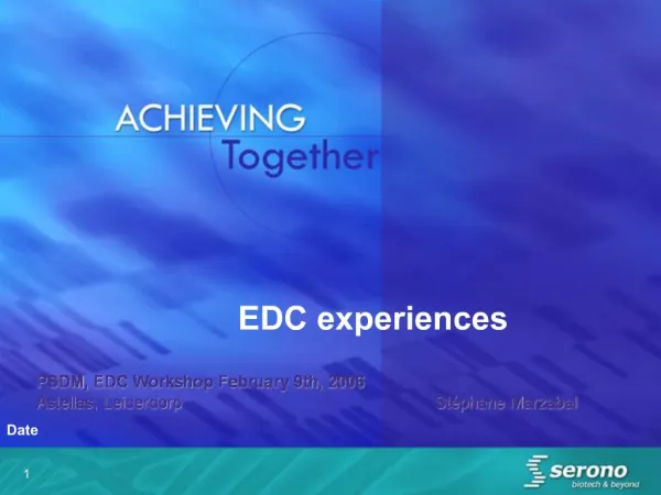 EDC experiences
