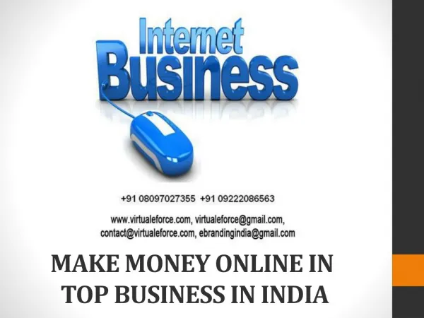 MAKE MONEY ONLINE IN TOP BUSINESS IN INDIA