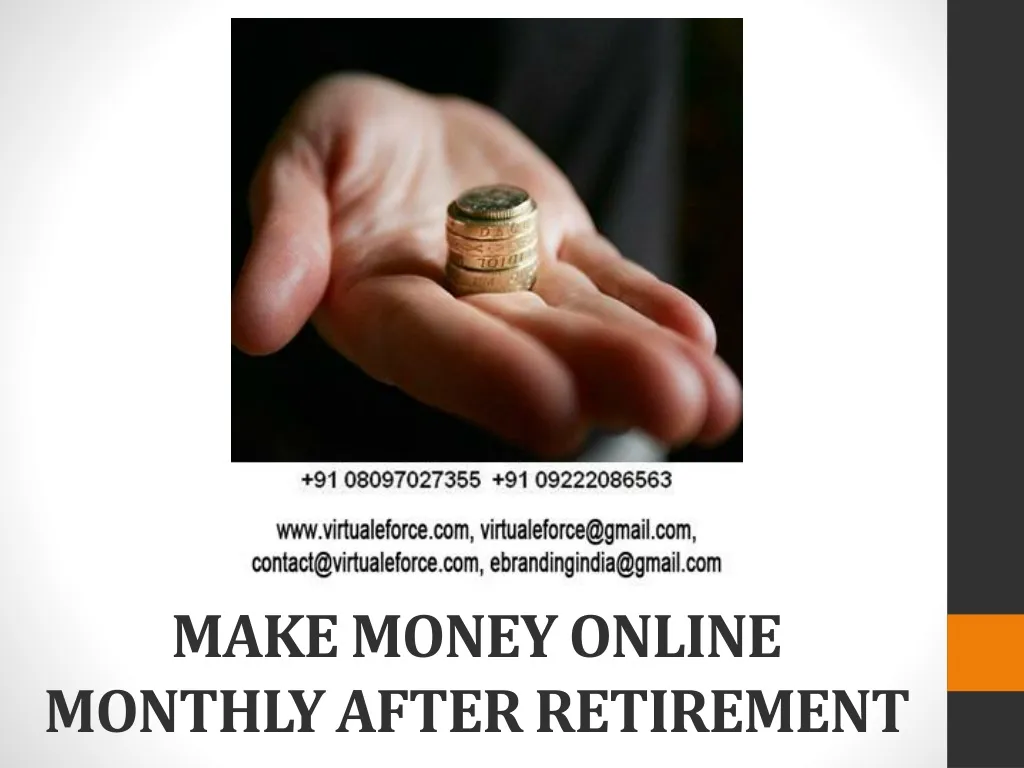 make money online monthly after retirement