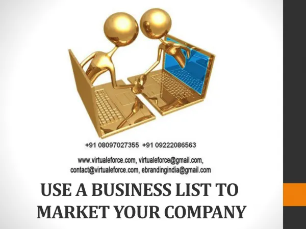 USE A BUSINESS LIST TO MARKET YOUR COMPANY