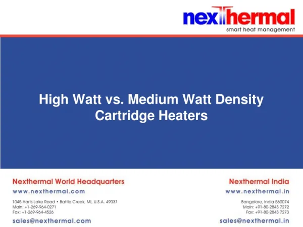 High Watt vs Medium Watt Density Cartridge Heaters