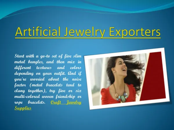 Artificial jewelry exporters