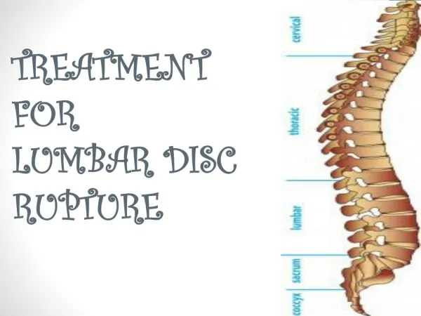 Treatment for lumbar disc rupture